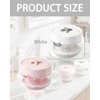 Retainer Mouth Guard Soak Container Box,Auto-Rising Aligner Bath Case,Pink
