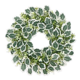 Betylifoy Green Eucalyptus Wreath for Front Door 18 Inch Artificial Eucalyptus Leaves Wreath Spring Summer Greenery Wreath Maple Leaf Wreath for Farmhouse Home Porch Wall Window Festival Decor