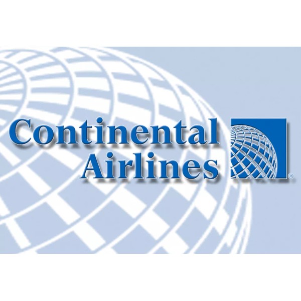 Continental Airlines Globe Logo Handmade 3.25" x 2.25" Fridge Magnet