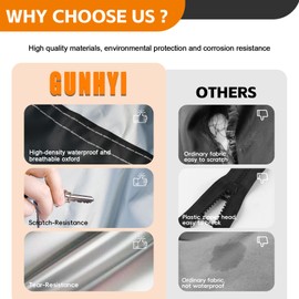 GUNHYI Hatchback Car Cover Waterproof All Weather for Automobile, Suitable for Ford Fiesta, Chevy HHR, Mazda 3 Hatchback, Nissan Leaf, Toyota Matrix etc (Length 165-177 Inch)