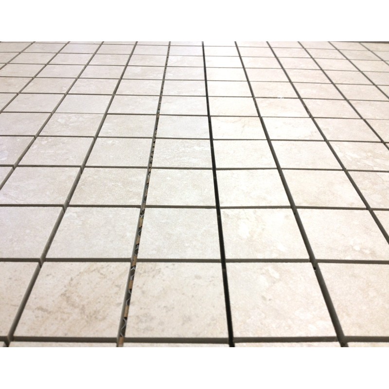 2x2 Beige Matte Porcelain Mosaic Floor and Wall Tile