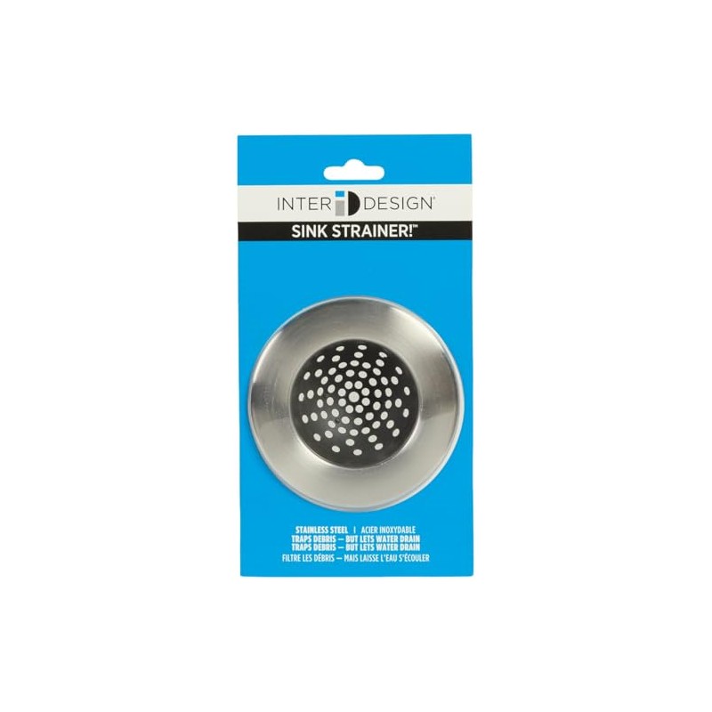 InterDesign Forma Sink Strainer, Brushed Stainless Steel