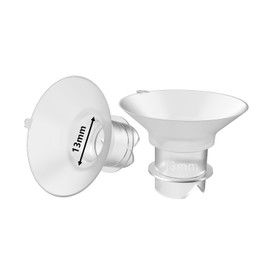 2pcs Upgraded Flange Inserts 13mm Compatible with Momcozy/Medela/Spectra/eufy/Elvie/Lansinoh/TSRETE/Paruu Wearable Pump with 24mm Shields/Flanges, Reduce 24mm Nipple Tunnel Down to 13mm