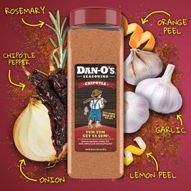 Dan-O's Seasoning Large 2 Bottle Combo | Spicy & Chipotle | 2 Pack (20 oz)