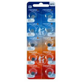Renata 377 SR626SW Batteries - 1.55V Silver Oxide 377 Watch Battery (10 Count)