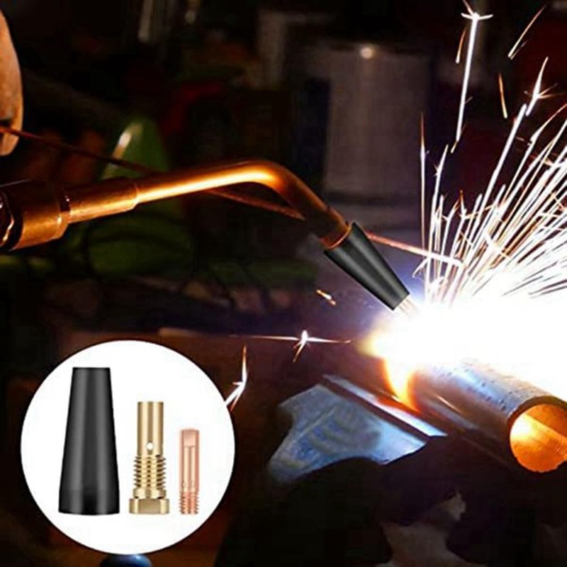 15Pcs MIG Welding Kit Flux Core Gasless Nozzle 0.9mm Brass