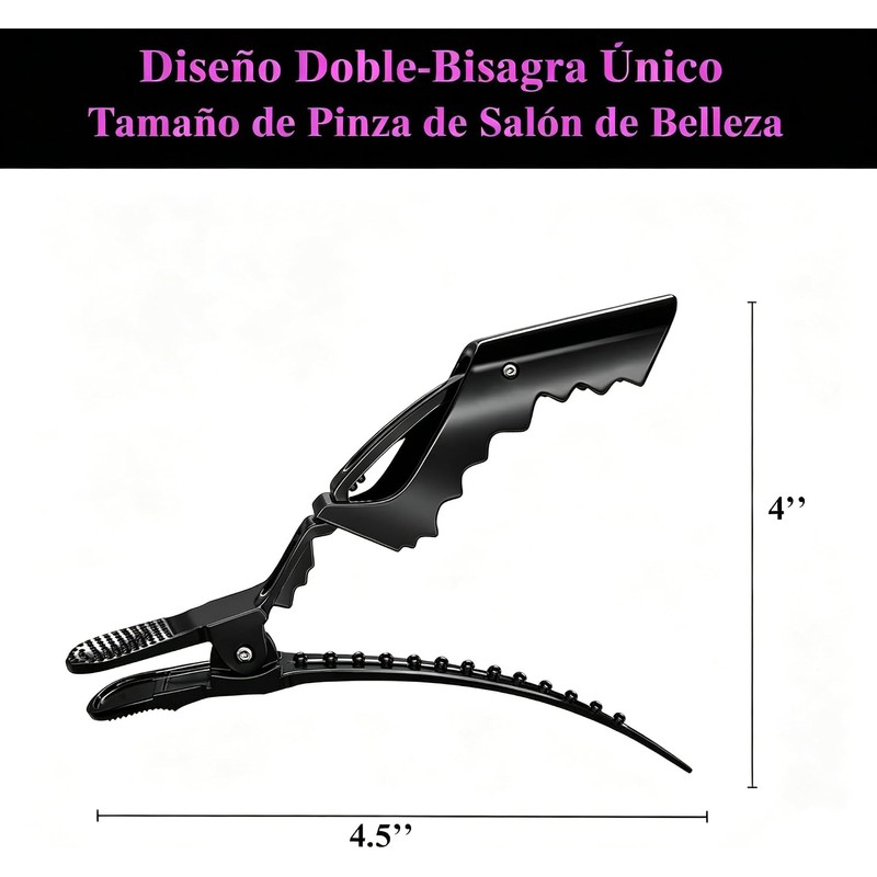 48Pcs Pinzas de Pelo de Cocodrilo, Pinzas para El Cabello