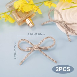 Set of 2 rhinestone bow hair, glitter hair clips, rhinestone, crystal bow hair clip, silver hair clip, wedding hair accessories, bride, rhinestone hair clips, bows, crystal bow hair clip