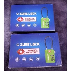 Sure Lock Green TSA Approved Luggage Lock (8 Lock Bundle) 2 Boxes