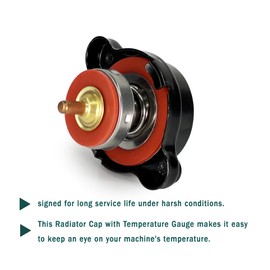 Tapa de radiador de alta presión con medidor de temperatura compatible con Honda Kawasaki Suzuki, Yamaha Husqvarna Dirt Bike KTM, Polaris Ranger motocicleta ATV modelos 1.8 bar tapa de radiador 25.6