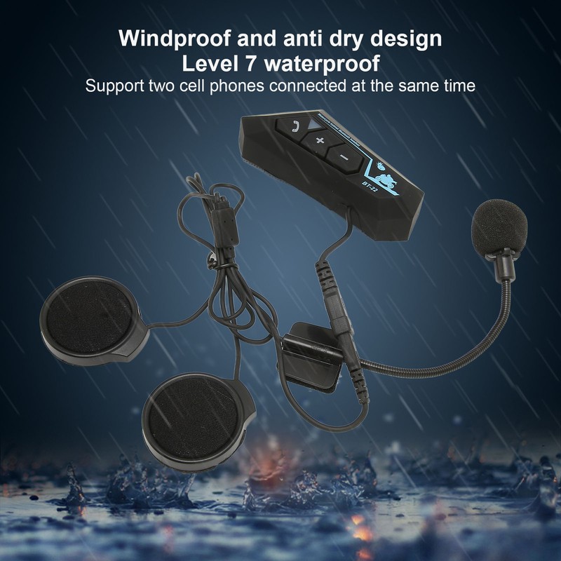 Helmet Bluetooth Headset Multifunctional Noise Reduction Windproof Bluetooth 5.0 Intercom
