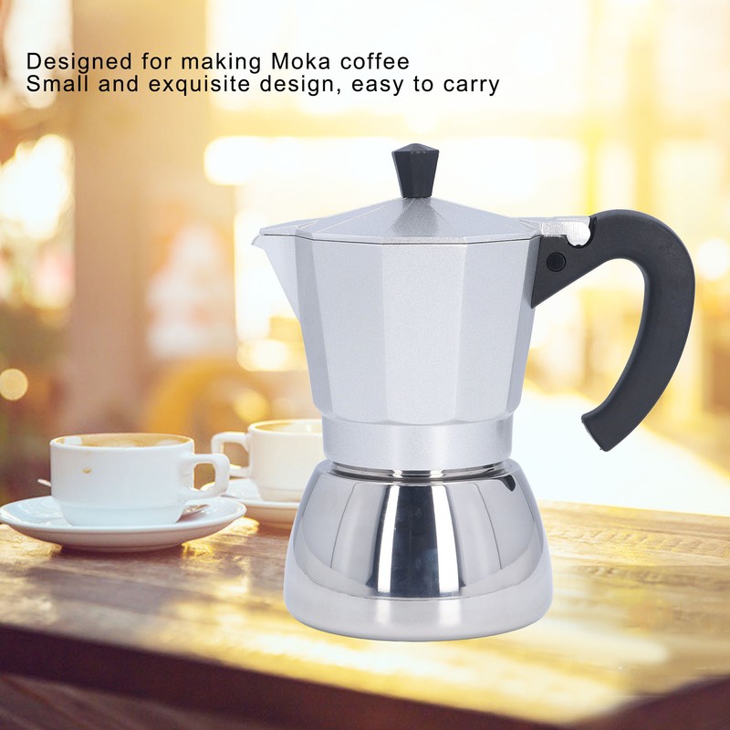 Stovetop Coffee Maker 6 Cup Moka Pot Delicious Coffee Making