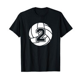 Volleyball Player #2 Volleyball Mom Dad Jersey Number 2 T-Shirt