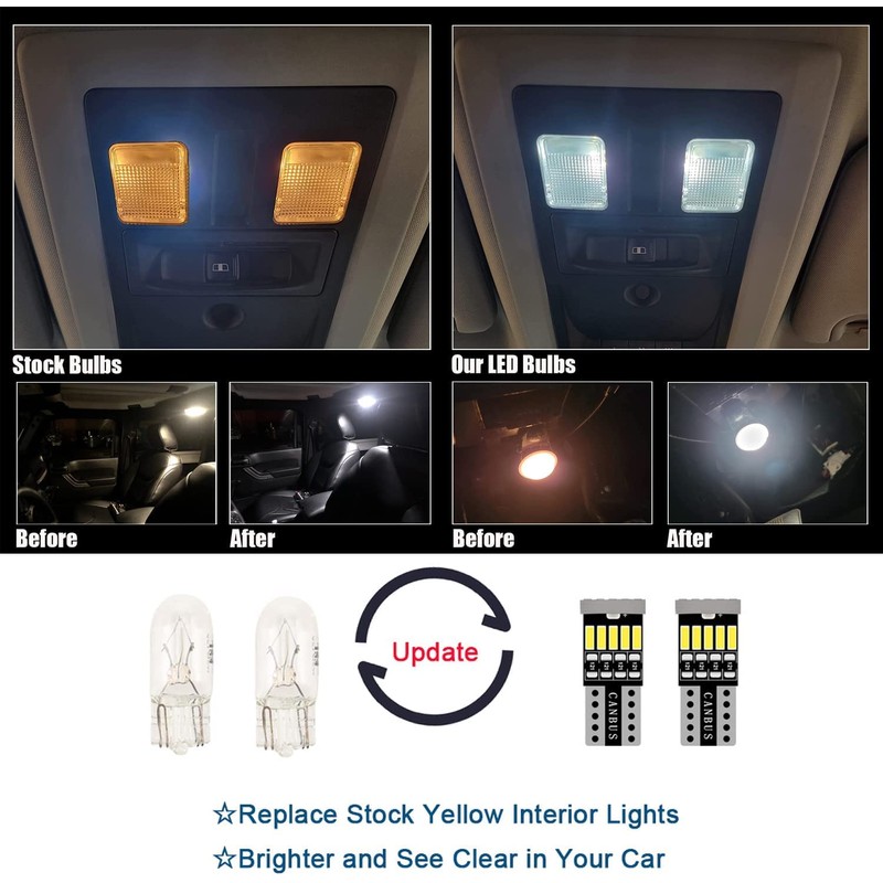 AWALITED 15pcs Pilot Interior LED Lights Kit Ultra Bright Map