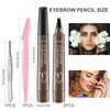 Pack of 2 Eyebrow Pencils, Waterproof, Liquid Eyebrow Pencil, with