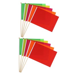 VICASKY 10Pcs Garden Marking Flags Durable Irrigation Flags with Sturdy Poles for Sprinklers Awnings Camping Tents Colorful Landscape Markers for Easy Ground Identification Random Color