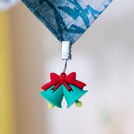 TwoFish Home Set of 4 Yellow Flower Resin Table Cover Tablecloth Weights Clips Handicraft Tablecloth Clips (Yellow Sun Flower) (Xmas Bell)