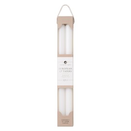 Northern Lights Candles - 12" 2pk Tapers - Pure White - 72872