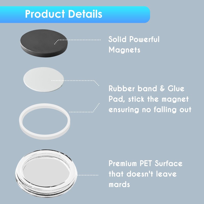 maxtek Magnets for Whiteboard, 30 Pcs Round Whiteboard Magnets, Strong