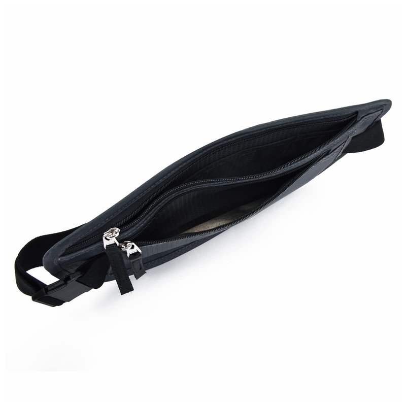 Cinturón de dinero con bloqueo RFID para hombres y mujeres,