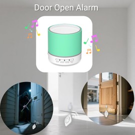 Door Alarm Sensor Chime When Opened, Door Alarms for Home Kids Business Store Office Safety, Vibration Sensor - Shake to Bell, Easy Install for Entry, 14 Chimes & 3 Volume, No Wiring & Subscription