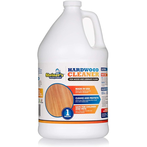 Sheiner's Hardwood Floor Cleaner, for Deep Cleaning of Wood, Laminate, Natural and Engineered Flooring, Ready-to-Use, pH Neutral and Non Toxic, Safe for All Surfaces, 1 Gallon