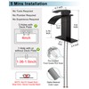 HOIGY Waterfall Bathroom Faucet Oil Rubbed Bronze, Brass 4 Ins