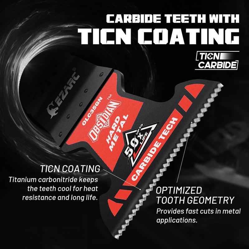 EZARC Obsidian Carbide Oscillating Saw Blades, Multi Tool Blades Quick