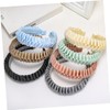 BIUDECO Grey Wide Cloth Hair Hoop for Women Crossover Knot