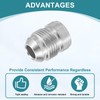 sourcing map 2Pcs Male 10AN Weld on Bung Fitting, Aluminum