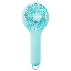 QQT Mini Handheld Fan, Small Personal Cooler with 3 Speeds, Portable Battery Operated, USB Rechargeable Makeup Eyelash Dryer, Strong Airflow for Travel, Office, Outdoor, Women, Men, and Kids(Blue)