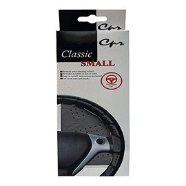 C.P.R. DIY Classic Grip Synthetic Leather Old School Wrap Steering Wheel Cover (Small (13.5"-14" ND), Gray)