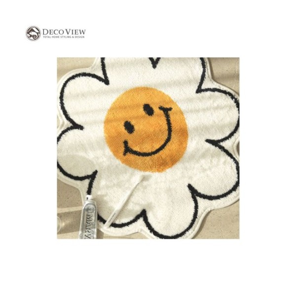 Other DECOVIEW Cute Design Mat 1ea, Type:2.Smile Flower Embroidery Mat