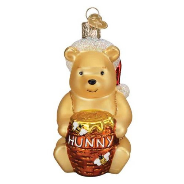 Old World Christmas Winnie The Pooh Glass Hanging Ornament