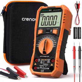 Crenova Digital Multimeter TRMS Multi Tester Auto-Ranging Volt Meter 6000 Count Ohmmeter