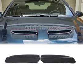 Hood Engine Air Vent Outlet Trim Cover Compatible with Pontiac G8 2008 2009 Accessories, Hood Air Vent Molding Trim Cover (Carbon Fiber Color)