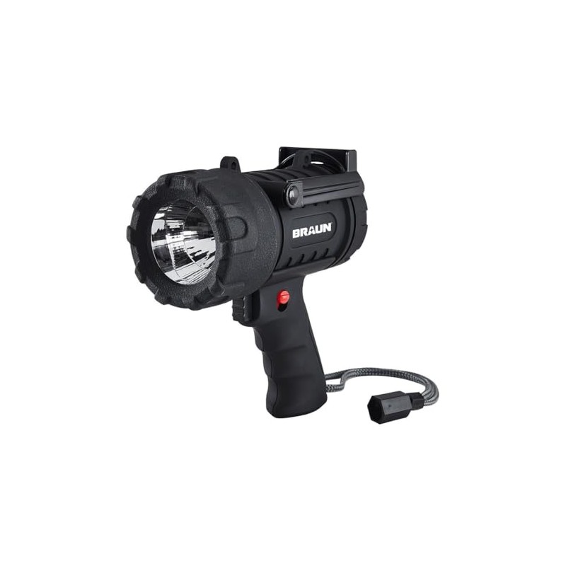 400 Lumen Rechargeable Waterproof LED Braun Spotlight, Black