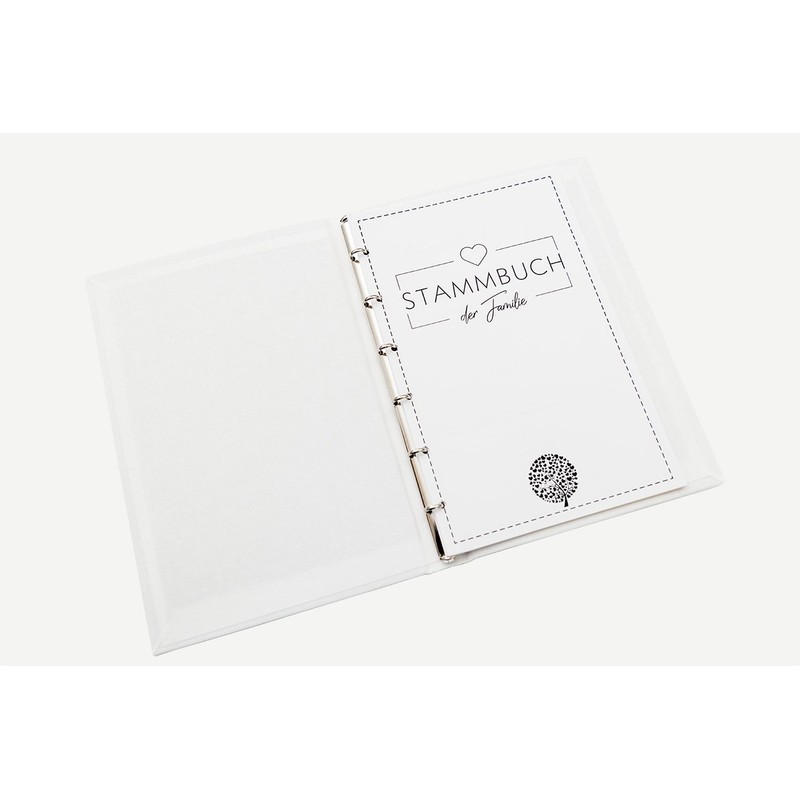 Hochzeitideal Family register 'Amore' made of bookbinding linen (turquoise)