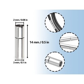 ZoeTekway Pack of 10 Silver Cord End Caps Chain Clasp Buckle Slide Paracord Clasps for Bracelets Jewellery Making