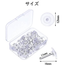 Push Tacks Fashionable Push Pins Pull Pins No Residue Pins Transparent 100 Pieces Pin Hook Push Pin Style Picture Hook Picture Hanging Nail Frame Fastener Decorative Nail Antique for Fixing Sofa Shoes Door Calendar Board Bulletin Board Crafts Map Photo D