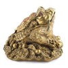 Tyenaza Golden Brass Toad Large Money Toad Statue Feng Shui