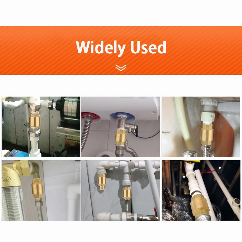 Brass 1-1/2" Female Check Valve, Spring-Loaded Quiet Check Valves Prevents