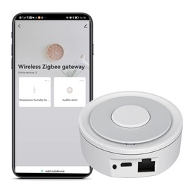 Tuya ZigBee 3.0 Hub: WiFi Smart Home hub, Zigbee Hub Gateway, Smart Life App & Voice Control, Intelligent Home Bridge, Smart Remote Controller Compatible with Alexa Google Assistant (Wired)