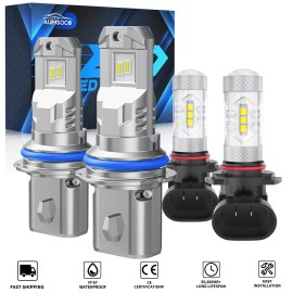 AUIMSOCO For 1998 Ford Expedition Sport Utility 4Pcs Combo LED Headlight+Fog Light Kit