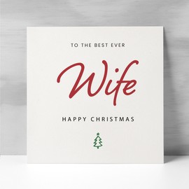 Postcard Prints - Christmas Card For Wife Xmas Card For Wife Best Wife Ever Christmas Card