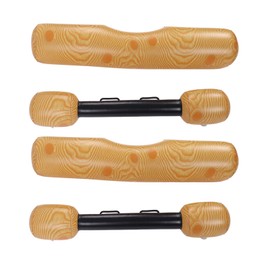 2 PCS Wood Grain Inflatable Floating Row Pool Floats Floating Log Raft Toys Outdoor Party Water Sports Games for Adults Kids