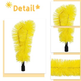 2 PCS Gutter Cleaning Brush Roofing Tool Rain Gutter Guard Cleaner Tool Adaptation Thread Interface Dia 0.83 Inch 21 mm Gutter Cleaning Brush Tools Interface Diameter (Pole Not Included)