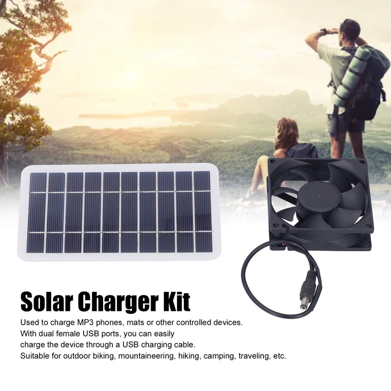 2.5W Solar Panel Fan Solar Pet Exhaust Air Flowing Fan