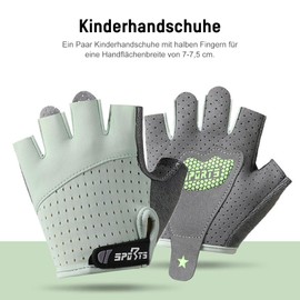 TONAUP Children's Cycling Gloves, Riding Gloves, Half Finger Sports Gloves, Cycling Gloves, Children's Sports Gloves for Cycling, Boating, Yoga, Skating, Climbing