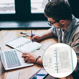 SWTYExt 3 Packs A6 Refill Paper Lined, 180 Sheets (360 Pages) 6 Holes A6 Paper Refillable Refill Paper Ring Binder Inserts for A6 Notebook Sketch Diary Painting Bullet Journal